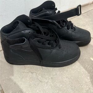 Nike Kids Black High-Top Sneakers